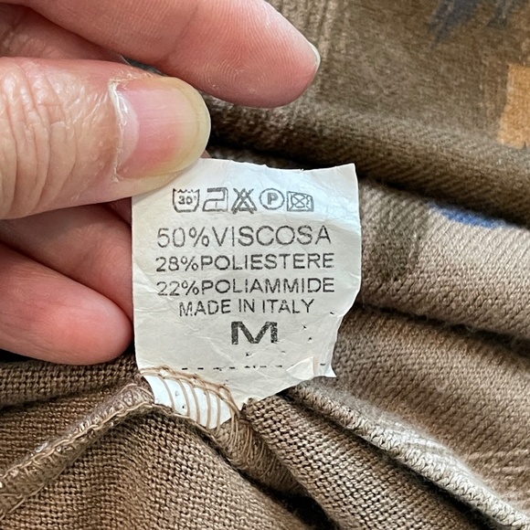 Lands Downunder Dress Women's Size M Italy Made Midi 3/4 Sleeve Artsy Pockets - Picture 8 of 11